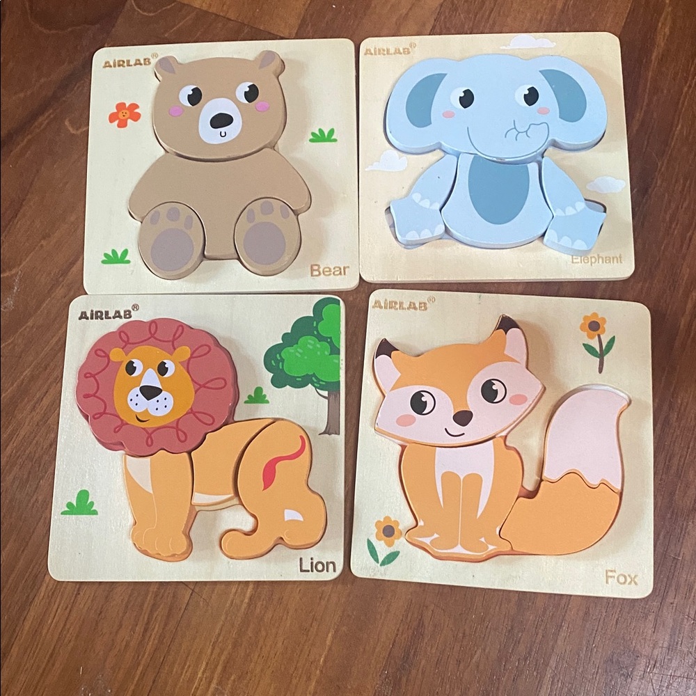 Toddler wooden puzzle bundle